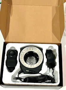 Neewer Ring 48 Unused Camera Macro LED Ring Light w/Accessories - Manual Missing - Picture 1 of 4