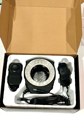 Neewer Ring 48 Unused Camera Macro LED Ring Light w/Accessories - Manual Missing - Image 1 of 4