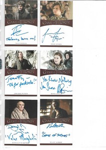 Game Of Thrones - Inscription Autograph Card Selection NM Rittenhouse