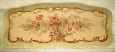 A Large Antique Sofa Tapestry Upholstery With Flowers