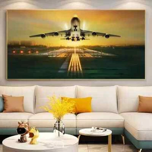 Fashion Plane Wall Canvas Poster Cool Aircraft Airplane Fashion Home Decoration - Imagen 1 de 7