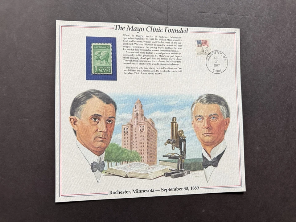 1980s US History Event Card(020) +The Mayo Clinic Founded #1251 +Info - Image 1 of 1