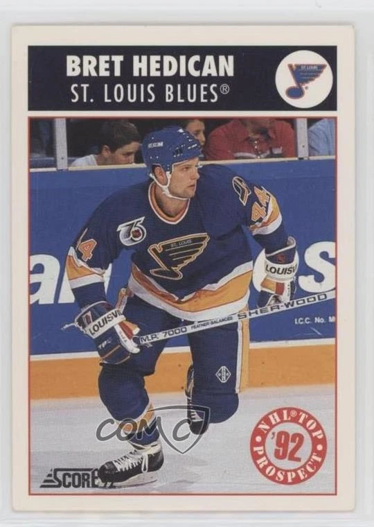 1992-93 Score Bret Hedican #471 Rookie RC - Image 1 of 2