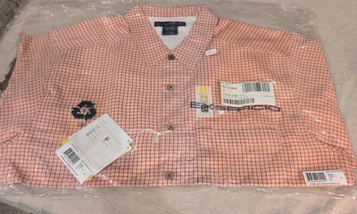 Exofficio Shirt Mens Large Orange Plaid Outdoor Vented. New! - Image 1 of 4
