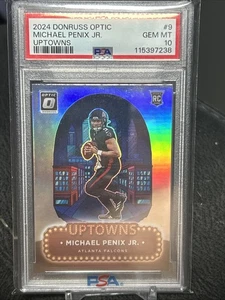 2024 PANINI DONRUSS OPTIC UPTOWNS #9 MICHAEL PENIX JR. ROOKIE RC PSA 10 - Picture 1 of 2