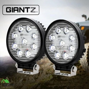Giantz Pair LED Driving Lights 4.5 Inch Flood Spot Lights Car Truck SUV 12V 24V - Picture 1 of 6