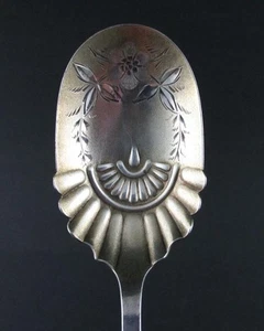 Antique SUGAR SPOON - BRIGHT Cut, GOLD wash - TOWLE #63 Sterling Silver - c.1885 - Picture 1 of 13