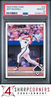 1993 O-PEE-CHEE #29 JEFF BAGWELL ASTROS HOF POP 3 PSA 10 - Image 1 of 2