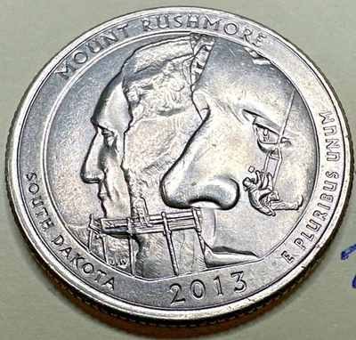 2013 P Washington quarter ATB South Dakota, Mount Rushmore 25C 7732N - Image 1 of 3