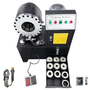 220V 1PH High Pressure Hydraulic Hose Crimper Tube Shrinking Machine 0.24"-2.01" - Picture 1 of 24