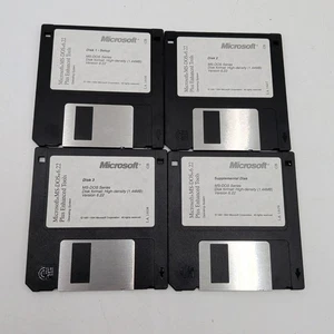 MS-DOS 6.22 Plus Enhanced Tools Full Version On Four 3.5" Floppy Disks Original  - Picture 1 of 6