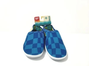 Speedo Junior Splash and Sun Bootie Electric Checker Blue Green Size S ( 13-1) - Picture 1 of 7