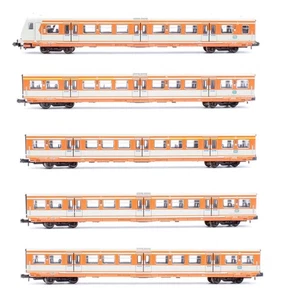 TRIX 'N' GAUGE LOT OF 5 DB ORANGE/GREY 1ST/2ND & 2ND CLASS COACHES - Picture 1 of 12