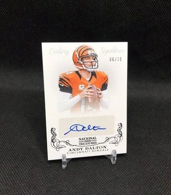 2013 National Treasures Andy Dalton /10 “CENTURY SIGNATURES” BLACK SSP No. 19 🐅 - Image 1 of 4