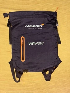 Official McLaren’s Formula 1 Black/orange Roll Top Bag Backpack vmware Logo - Picture 1 of 6