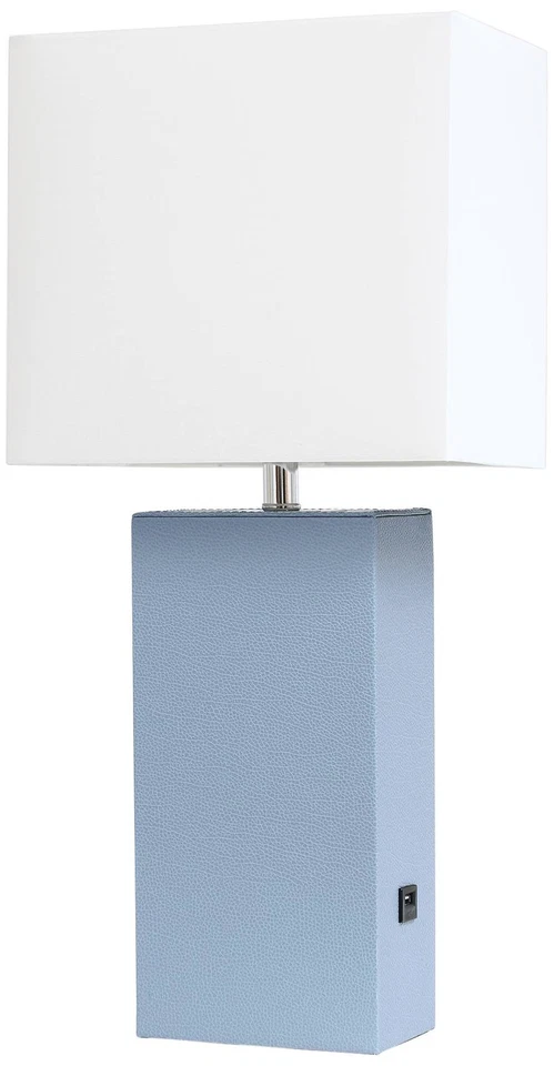 Lalia Home Lexington 21" Modern Periwinkle Blue USB Table Lamp - Image 1 of 1