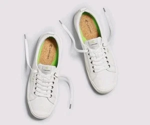 Cariuma Ibi Knit Sneakers Lace Up Shoes White Women Sz 8 Athleisur Quiet Luxury  - Picture 1 of 5