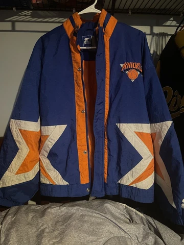 Vintage Starter New York Knicks Puffer Jacket Size Small Fits Medium Cover