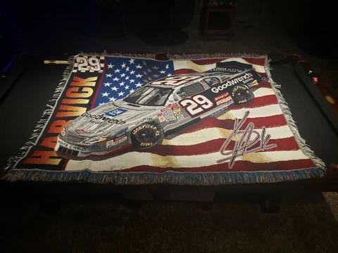 Kevin Harvick  No. 29 Goodwrench Throw Blanket RARE Cover