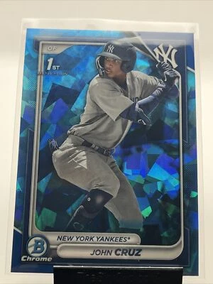 2024 Bowman Sapphire John Cruz 1st Bowman Sapphire Parallel - Yankees - Image 1 of 2