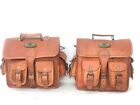 Motorcycle Pouch Camel Light Leather Two Bags Panniers Saddle Bag Saddlebags