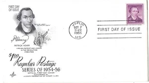 '55 FDC 1$ Patrick Henry on ArtCraft Cachet SC#1052a - Picture 1 of 1
