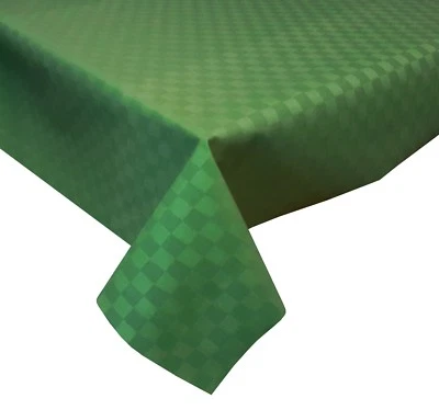 ACRYL BESCHICHTETE TISCHDECKE DAMINA GRÜN DOBBY KARIERT MINT LIMETTE QUADRATE ABWISCHBAR - Bild 1 von 2