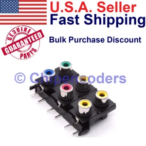 6-in-1 RCA Audio Video Jack 2x3 Right Angle PCB Circuit Board Mount Connector - Picture 1 of 3