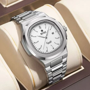 RUIQI Fathead Fish with Date Quartz Watch Casual Business Sports Men's Watches - Picture 1 of 6