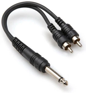 HOSA - YPR-124 - Y Cable - 1/4 in TS to Dual RCA - Picture 1 of 1