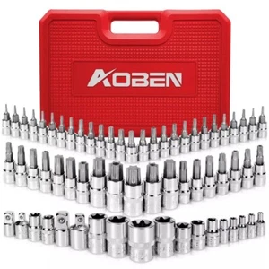 AOBEN 64Pcs Master Torx Bit Socket and External Torx Socket Set, 1/4, 3/8, 1/2-i - Picture 1 of 7