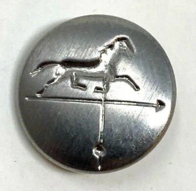 (5) Silver Metal Horse Weathervane Clothes Button Lot 5/8" Farm Equestrian - Image 1 of 4