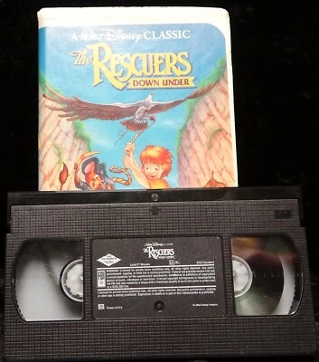 VHS The Rescuers Down Under 📼 Disney Bob Newhart Eva Gabor John Candy Animation - Image 1 of 3