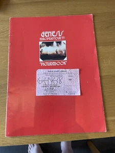 GENESIS EUROPEAN TOUR 1977 PICTUREBOOK AND TICKET - Picture 1 of 2