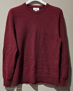 Goodfellow Men's Size Large 42/44 Maroon Textured Crewneck Pullover Sweater - Picture 1 of 7