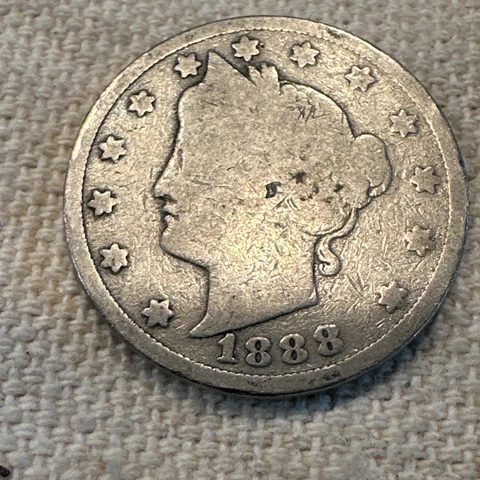 1888 Liberty V Nickel Key date!! Couple Rim Bumps Cover