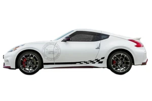 2PCS Racing Flag Stripe Car Sticker For Nissan 350Z 370Z Z-Cars Fairlady Z33 Z34 - Picture 1 of 7