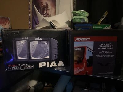 Rigid 2018 jeep Wrangler JL A-pillar Mount And Led Lights - Image 1 of 3