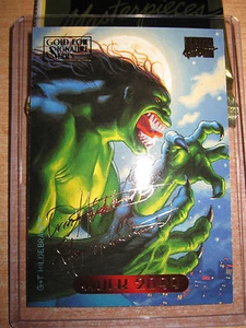 CARTE MARVEL MASTERPIECE GOLD FOIL SIGNATURE SERIES 1994 N°51 HULK 2099 MINT  - Picture 1 of 2
