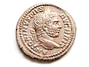 CARACALLA. A.D.198-217 - Silver Denarius.. Rev-Liberalitas standing L, EF - Picture 1 of 2