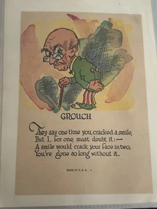 Antiguo centavo terrible vinagre San Valentín Grouch - Imagen 1 de 1