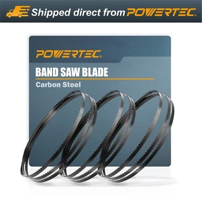 POWERTEC Bandsaw Blades 62 Inch Assortment for Woodworking, Soft Ferrous Metals,3PK 13601