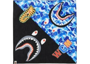 Máscara de bandana camuflada Bape Shark ABC negra/ABC azul camuflaje - Imagen 1 de 2