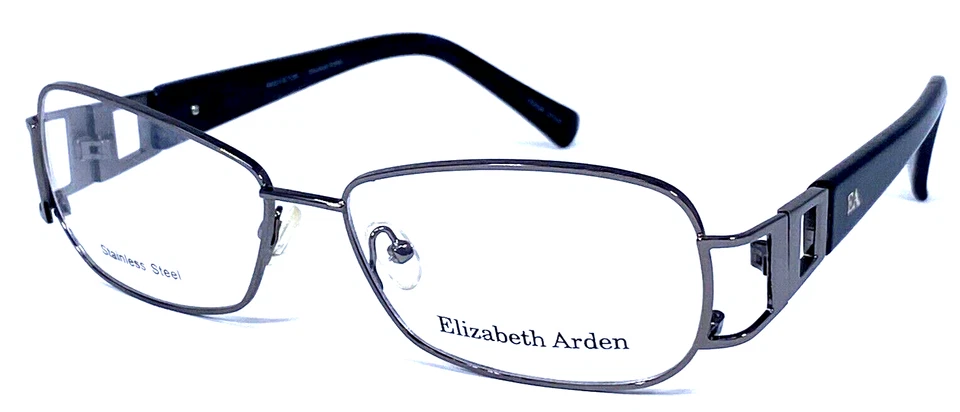 ELIZABETH ARDEN EA1075A-2 NOS Gunmetal/Black 56-15-135 Eyeglasses Frame - Image 1 of 4