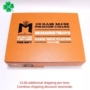 Caja de cigarros de madera vacía de ron oscuro Macanudo Toro 6 x 50 8,5" x 6,75" x 2" - Imagen 1 de 10