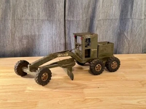 Vintage 1964 Tonka Caterpillar Army Road Grader Steel Toy GR 2-2431  - Picture 1 of 6