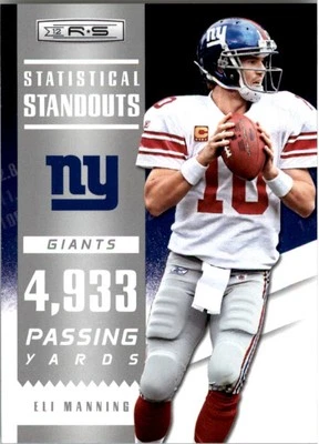 2012 Rookies and Stars Statistical Standouts #4 Eli Manning - FB - Image 1 of 2