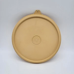 Tapa de repuesto Tupperware 227 beige tostado almendra tapa redonda sello tamaño C 6,5" - Imagen 1 de 5