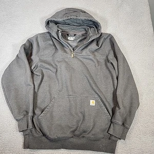 Sudadera con Capucha Carhartt Para Hombres XLT Gris Rain Defender Ajuste Original Peso Pesado 1/4 Cremallera - Imagen 1 de 11