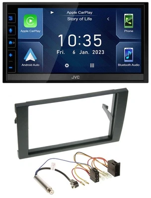 JVC DAB Bluetooth MP3 USB 2DIN Autoradio für Audi A4 B6 B7 2001-2008 ISO - Bild 1 von 4